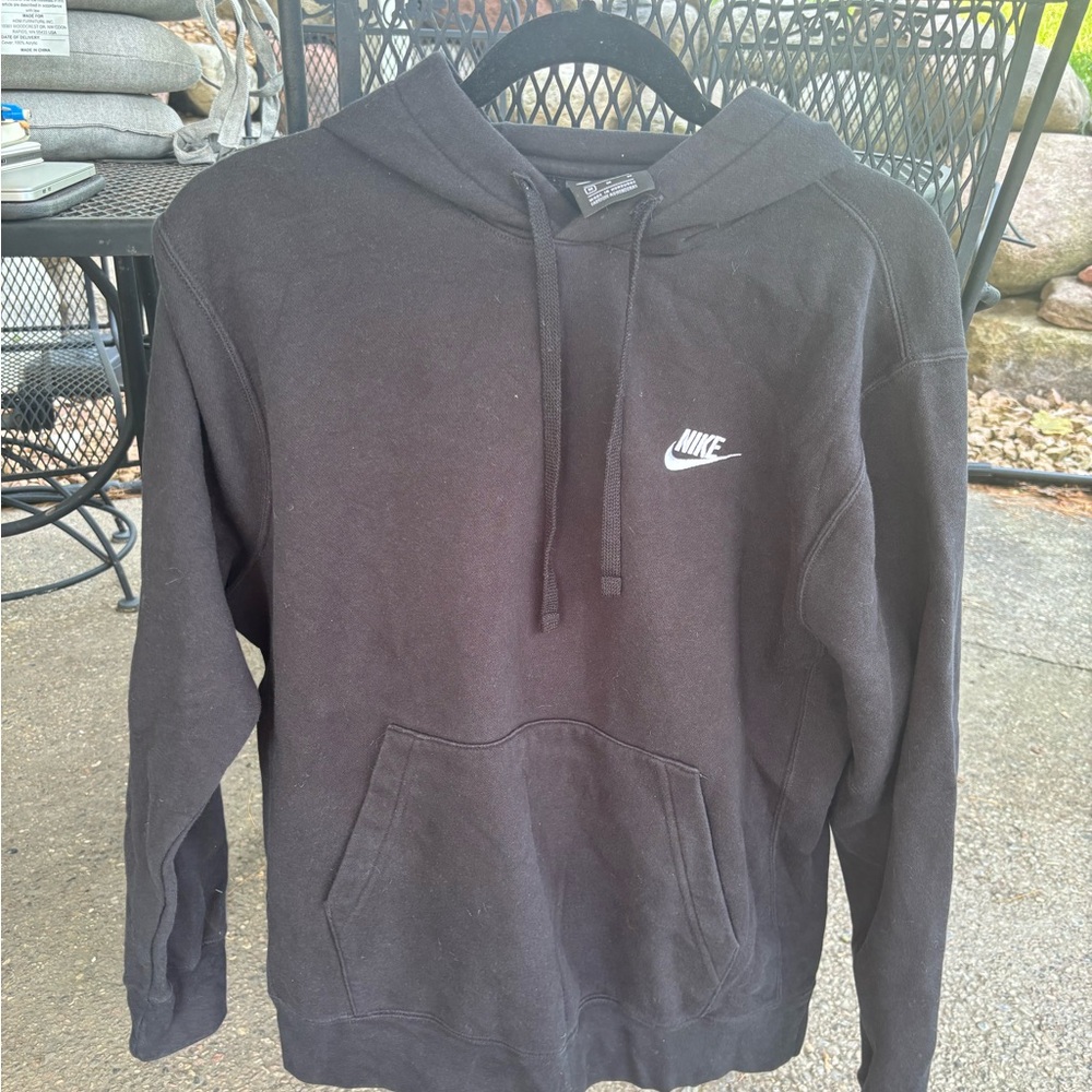 Nike Black Sweatshirt Hoodie with Swoosh Logo